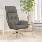 Sedia Relax Grigia in Vera Pelle 341287