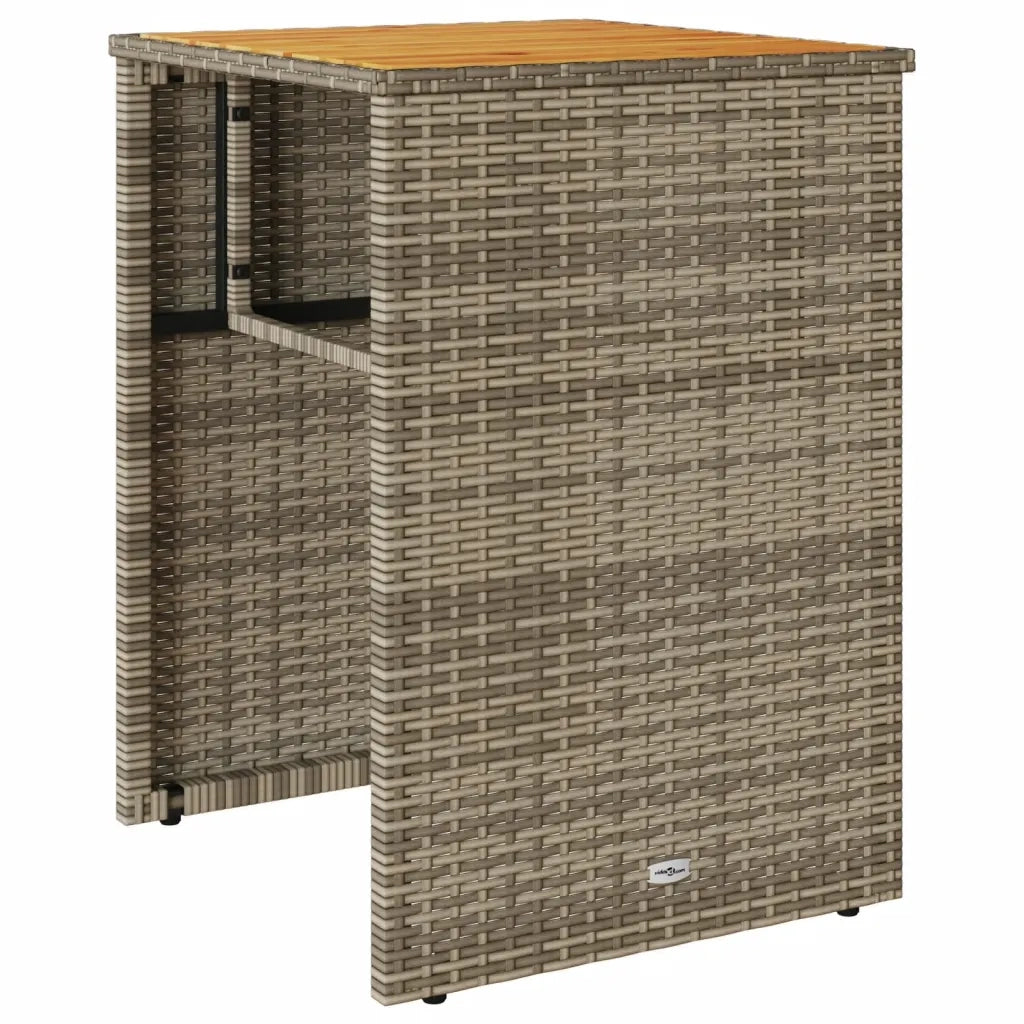 Set da BistrÃ² 3 pz con Cuscini Grigio in Polyrattan