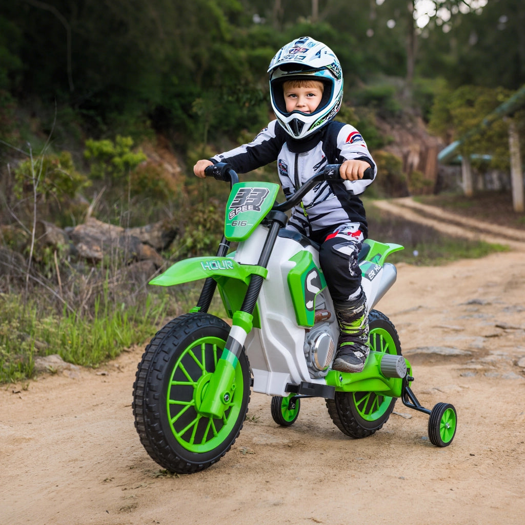 Moto Elettrica Bambini Verde ¨C zephmum ¨C 106.5x51.5x68 cm