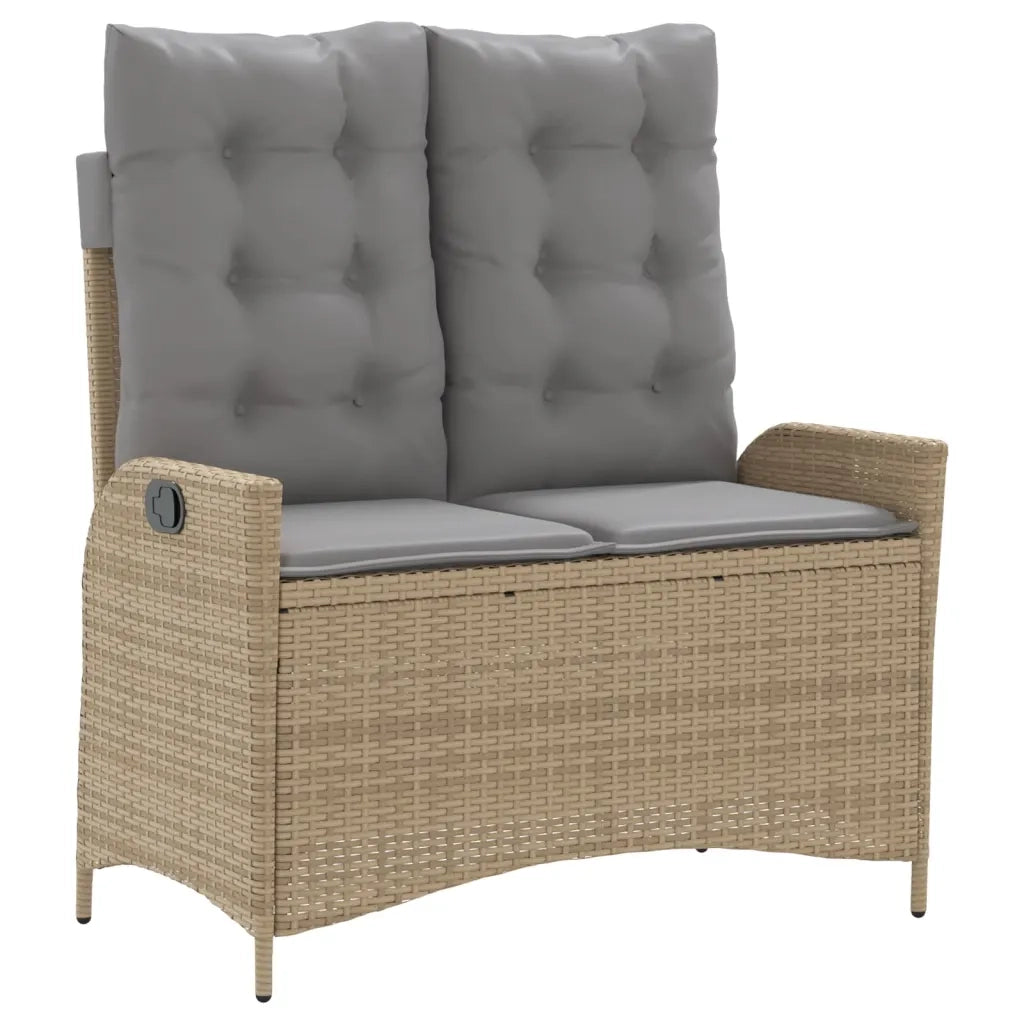 Set da Pranzo da Giardino 4 pz con Cuscini Beige in Polyrattan 3277492