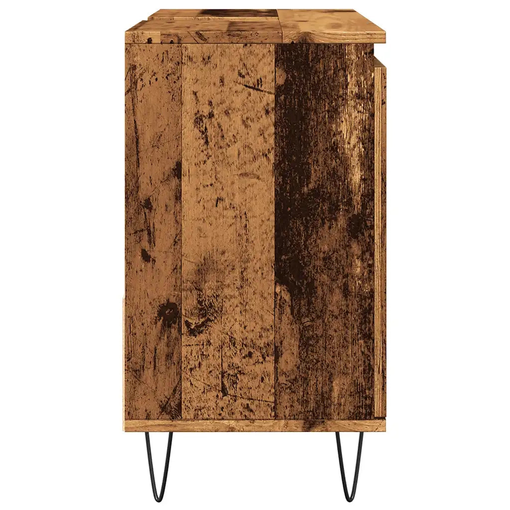 Armadietto da Bagno Legno Antico 65x33x60 cm in Truciolato 857226