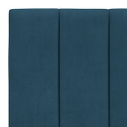 Letto con Materasso Blu 90x190 cm in Velluto