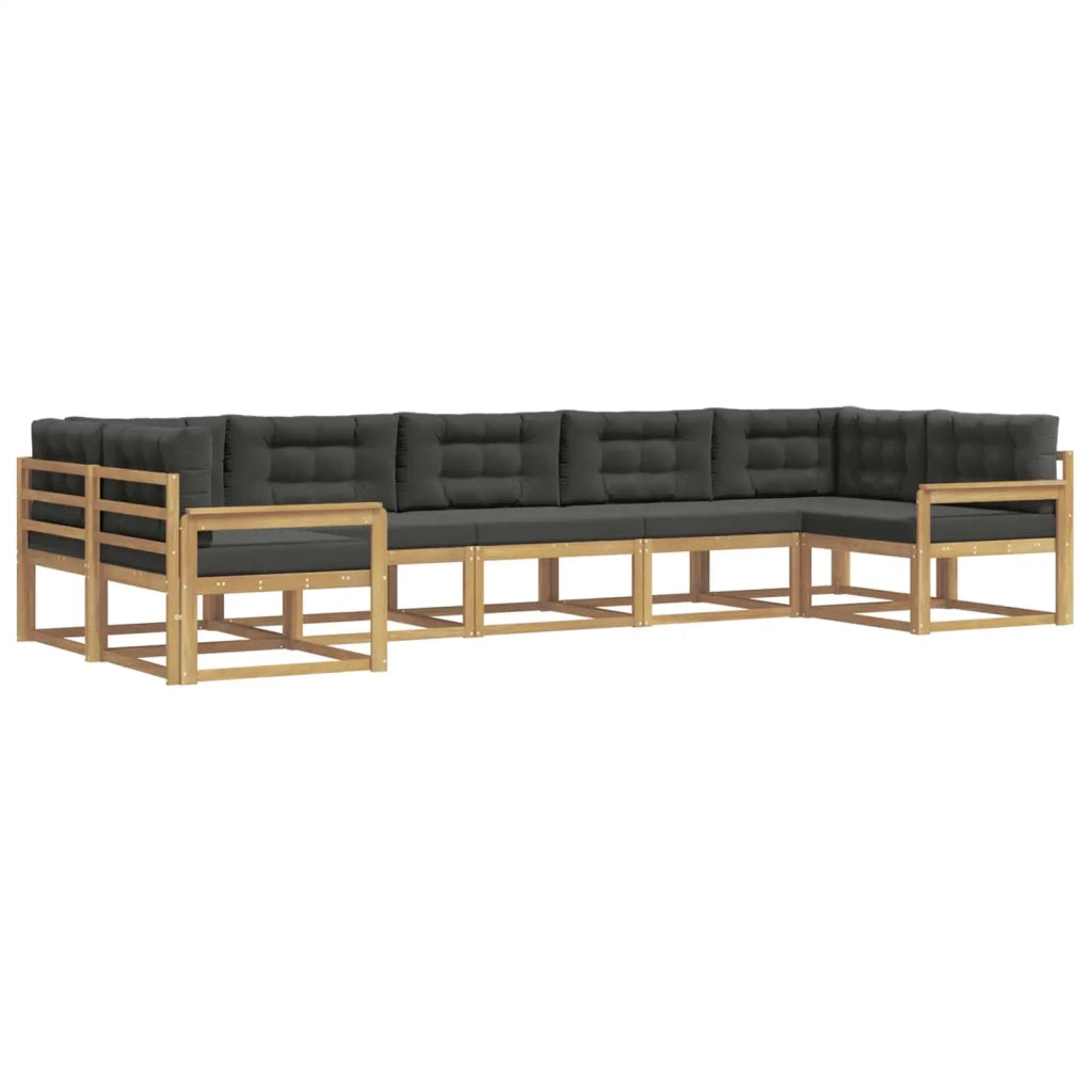 Set di divani da esterno con cuscino 7 pcs Bianco e Antracite 3386961