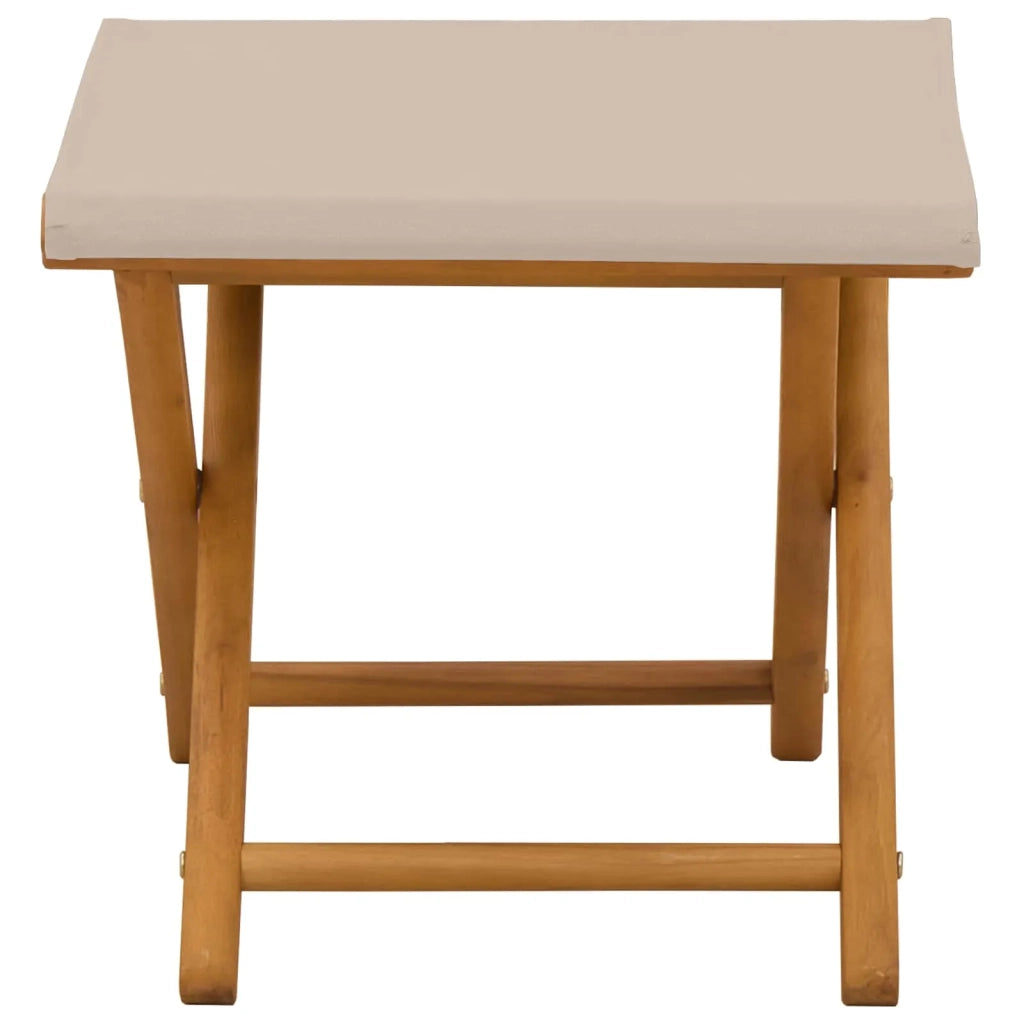 Lettino 2 pcs Legno di Eucalipto Massello Beige 42024899