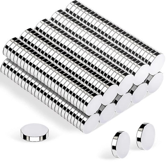 Pacchetto di 250 minimagneti, piccoli, 5 mm x 1 mm magneti neodimio, extra forti, magneti rotondi per whiteboard, lavagne, tabelloni, frigoriferi, uffici, scuole