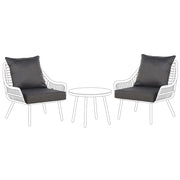 Set di copricuscini per esterni per seduta e schienale grigio scuro UV resistente stile minimalista