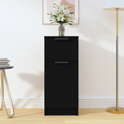 Credenza-Buffet-Armadio da cucina Nera 30x30x70 cm in Legno Multistrato 742675