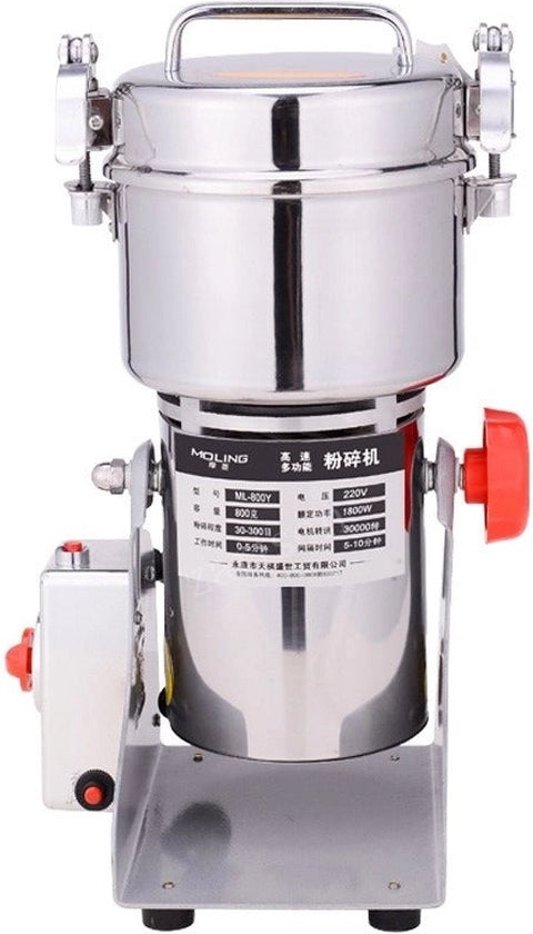 Macinapezzi Secchi - 220V - 2500W - 700g - Acciaio Inossidabile - Adatto per macinare cereali - Argento