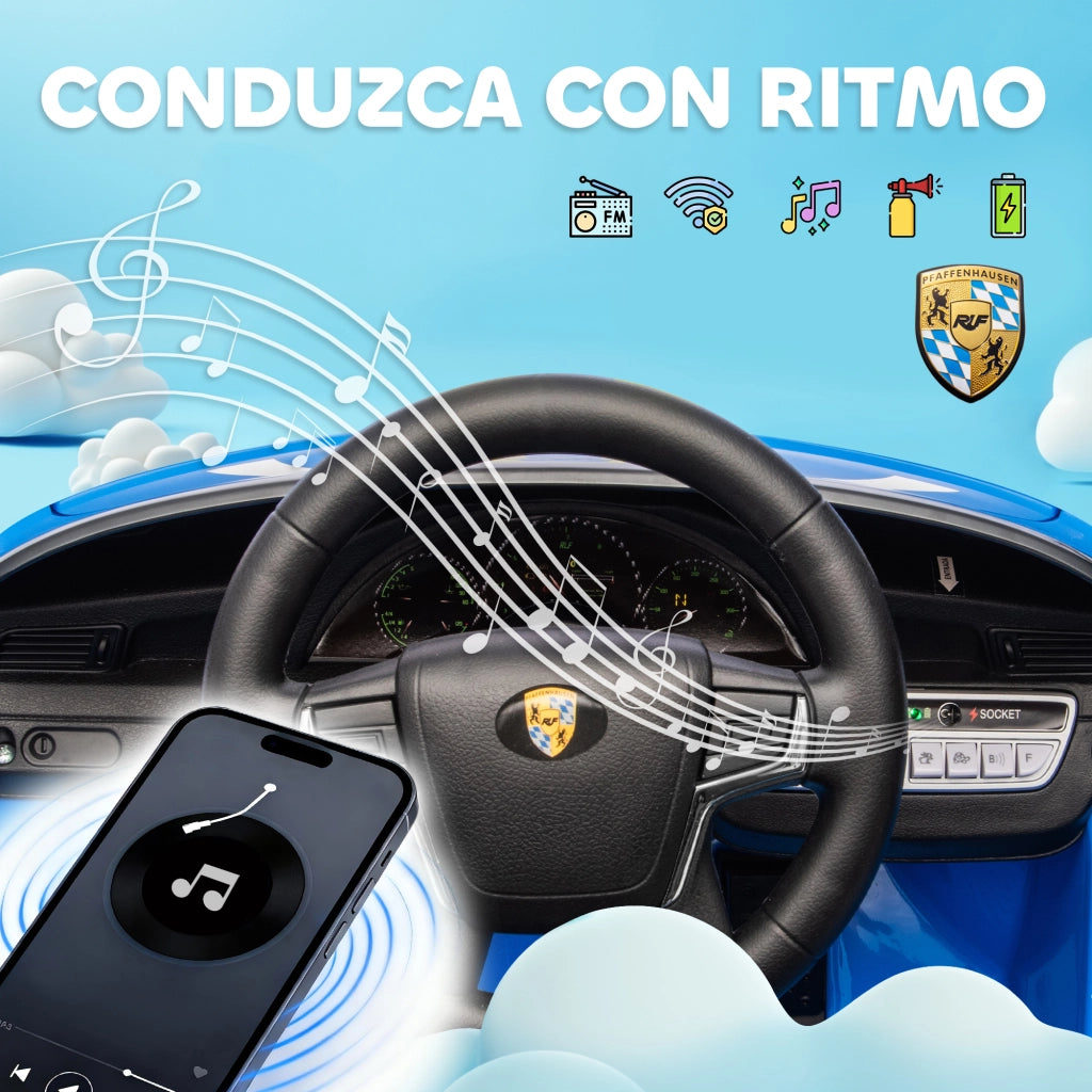 Auto Elettrica per Bambini RUF CTR 3 Clubsport ¨C Xylo ¨C Blu con Telecomando