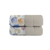Trapunta Invernale Matrimoniale Stampata in Microfibra 200gr Double Face Spirals