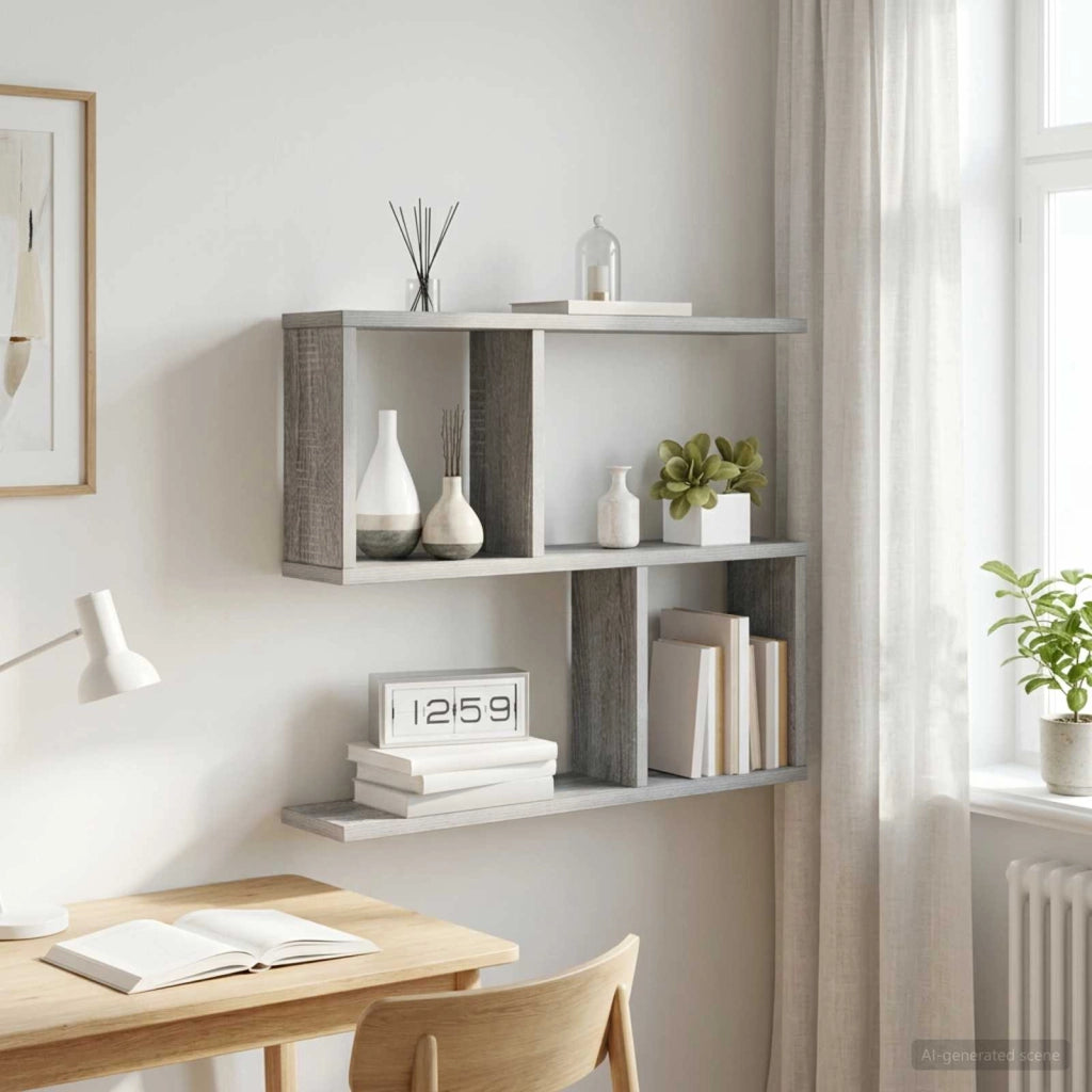 Scaffale da parete Sonoma grigio 60 x 12 x 50,5 cm 8012257