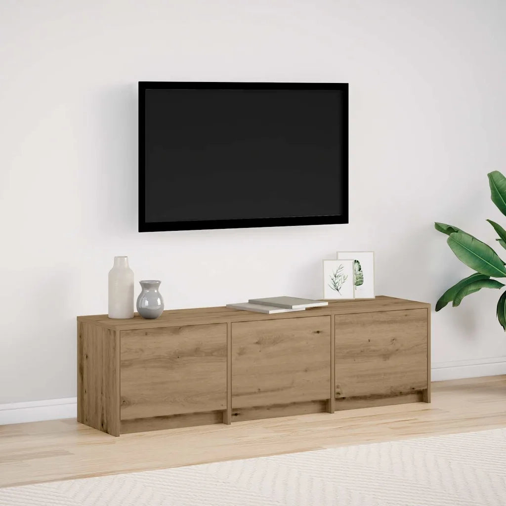 Mobile TV con LED-Credenza TV-Console TV Rovere Artigianale 140 x 34 x 40 cm