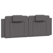 Cuscino Testiera Viana Grigio 120 cm in Similpelle CFW4446913