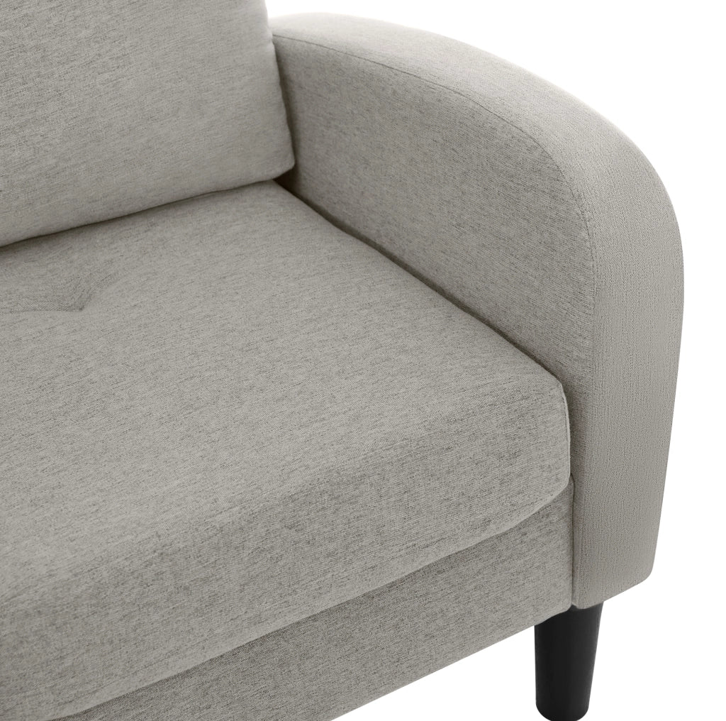 Divano angolare modulare 3 posti con chaise longue grigio