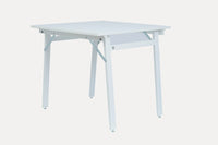 Tavolo Pieghevole Salvaspazio 80x80x74,5-76 cm Party in Legno e Laminato Bianco