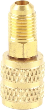Adattatore per condizionatori d'aria R410A HVAC con connessione in rame da 1/4 pollici maschile SAE a 5/16 pollici femmina SAE.
