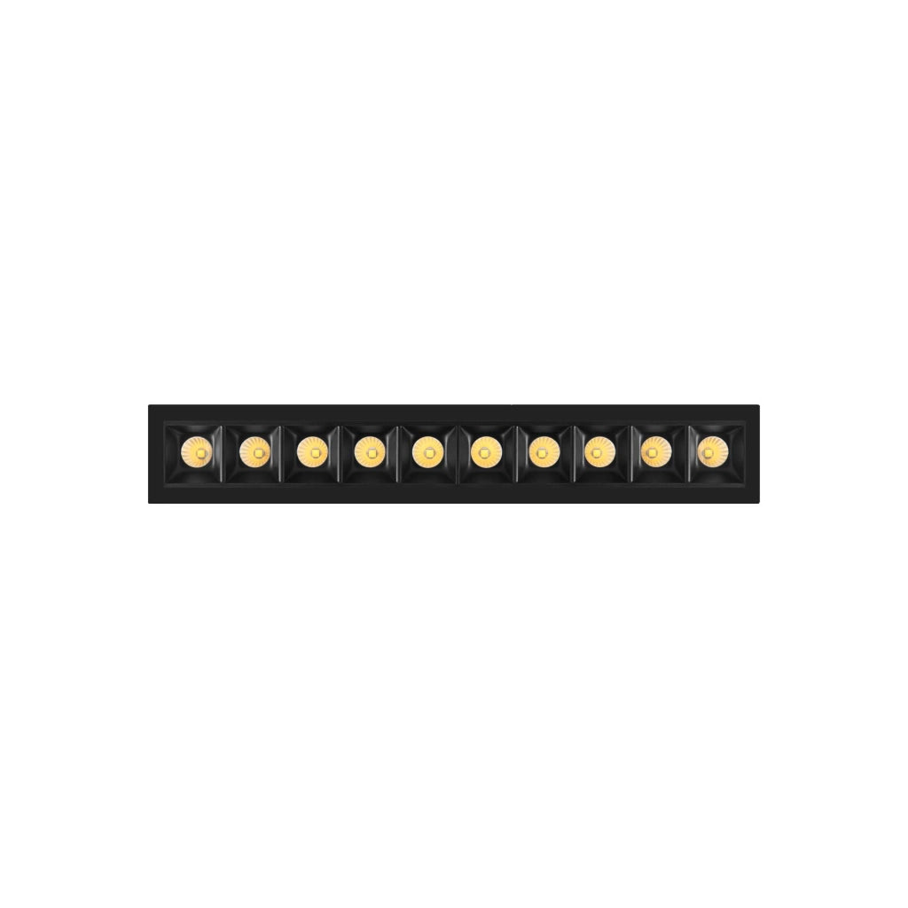 Tram Faretto LED da Incasso Modulare 20W Regolabile CCT 2700K-6000K Tecnologia Tuya Alluminio Nero Opaco CRI>90 Sistema Smart Illuminazione