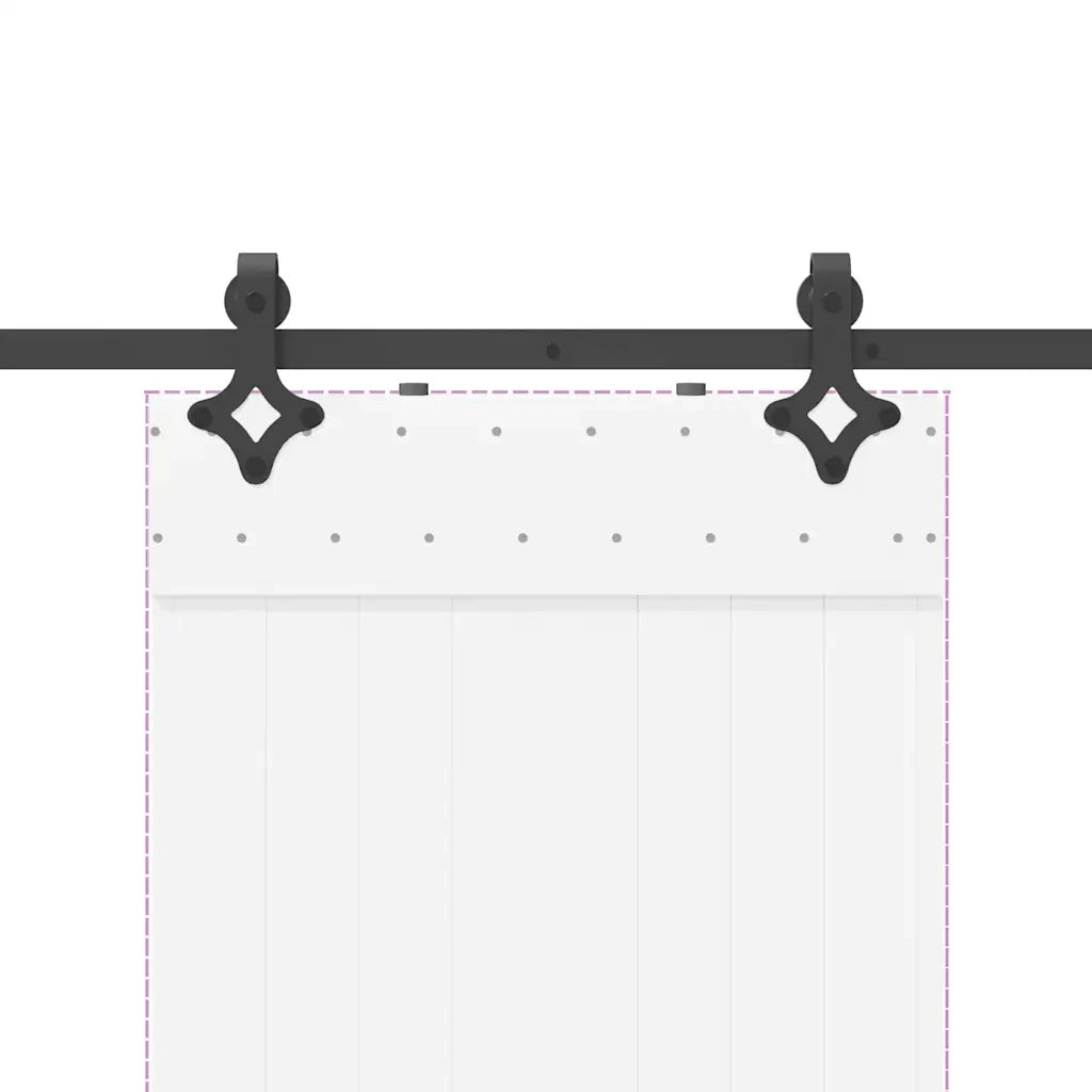 Kit di Binari per Porte Scorrevoli 152,5 cm Acciaio Nero CFW8364309