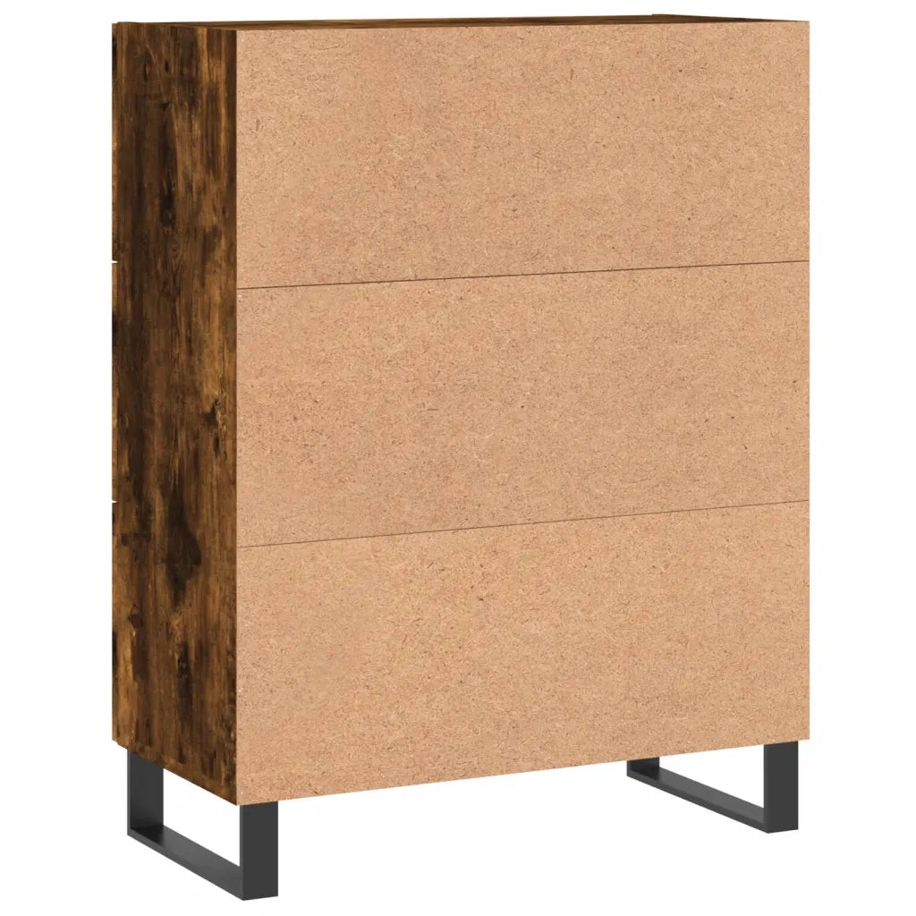 Credenza | Madia | Buffet da pranzo | Armadio da pranzo Rovere Fumo 69,5x34x90 cm in Legno Multistrato