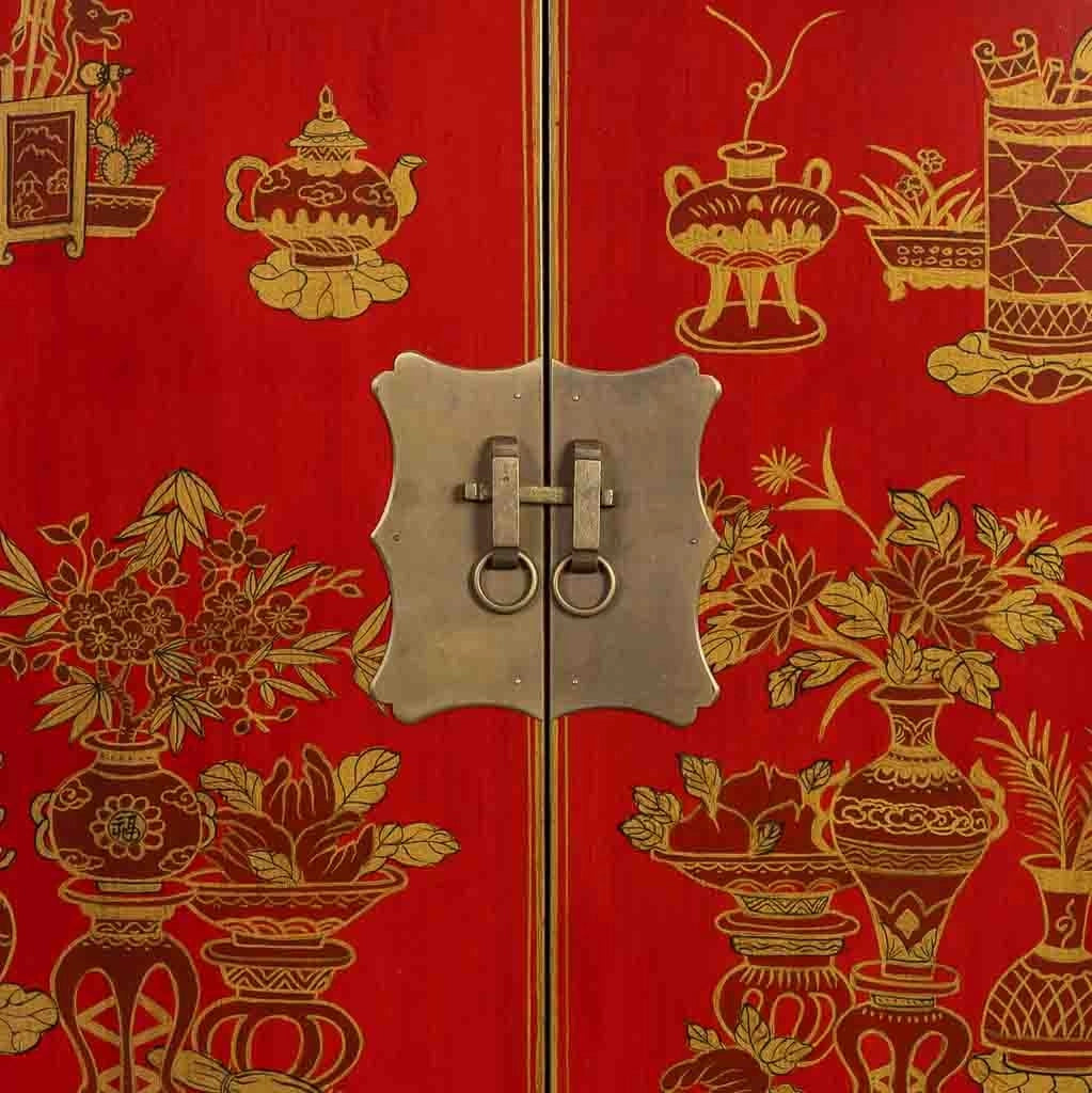 Armadio in legno rosso 86x50x150h cm