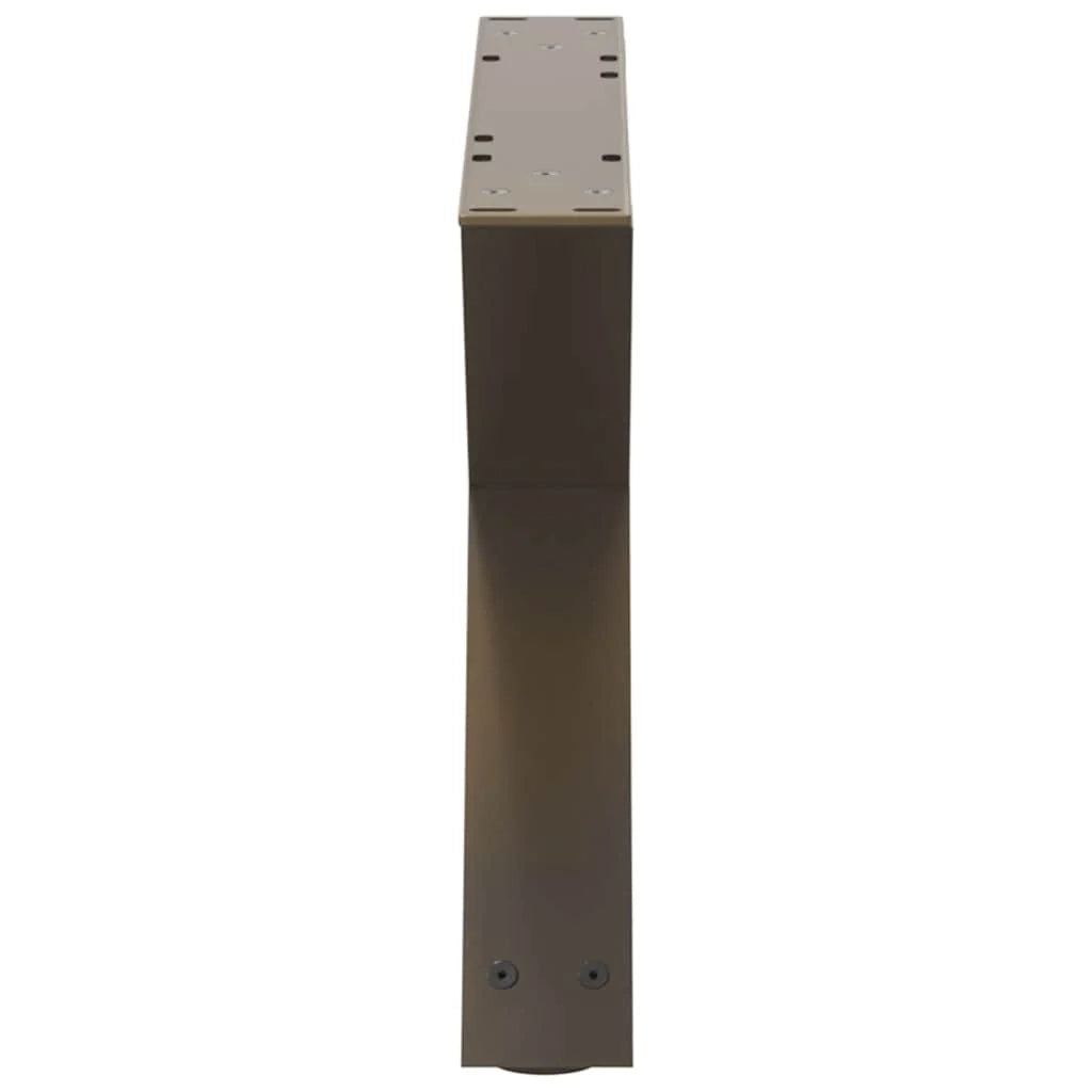 Set di 2 gambe per tavolino da caffè in metallo 50 x 30 cm design geometrico stabile e moderno in acciaio naturale 02_0056973