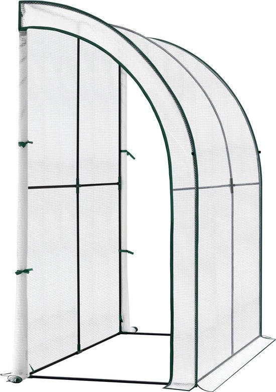Casella di coltivazione in PE Zeildoek - Ideale per i pomodori - Resistente al tempo - 200x100x210 cm - Con porticine a rotella