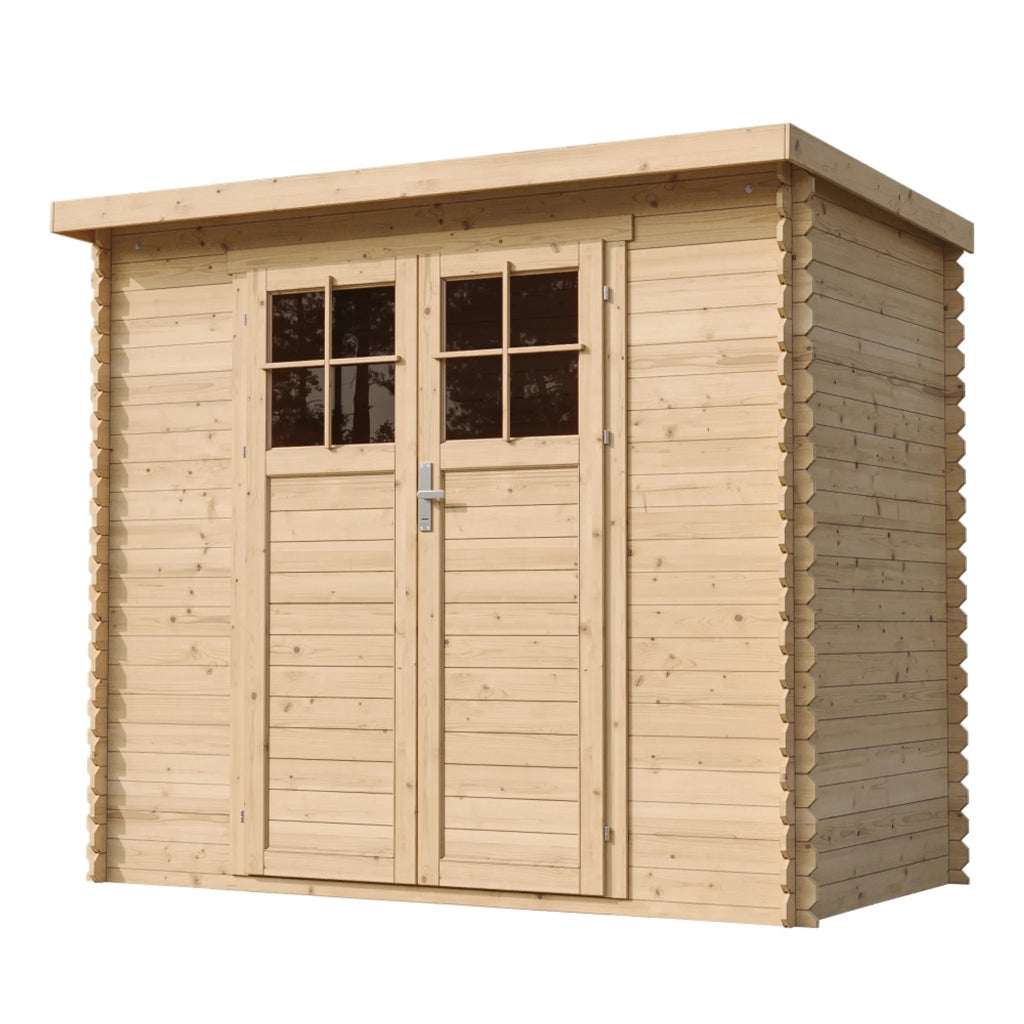 TIMBELA M310F Casetta da Giardino in Legno per esterni con porta con serratura di alta qualit?  - 239x144x200 cm/2.6m2