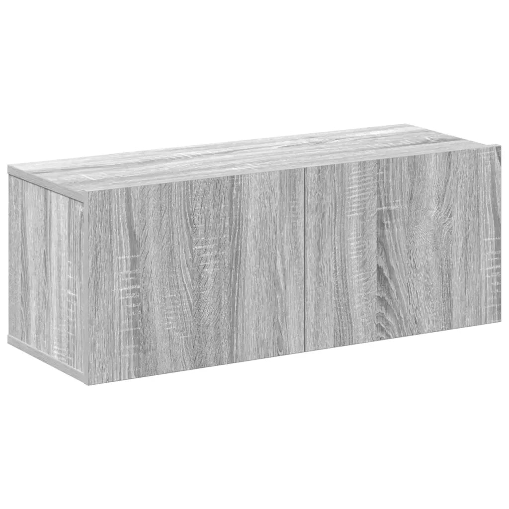 Set di Mobili Porta TV 4 pz Grigio Sonoma in Legno Multistrato cod mxl 20259