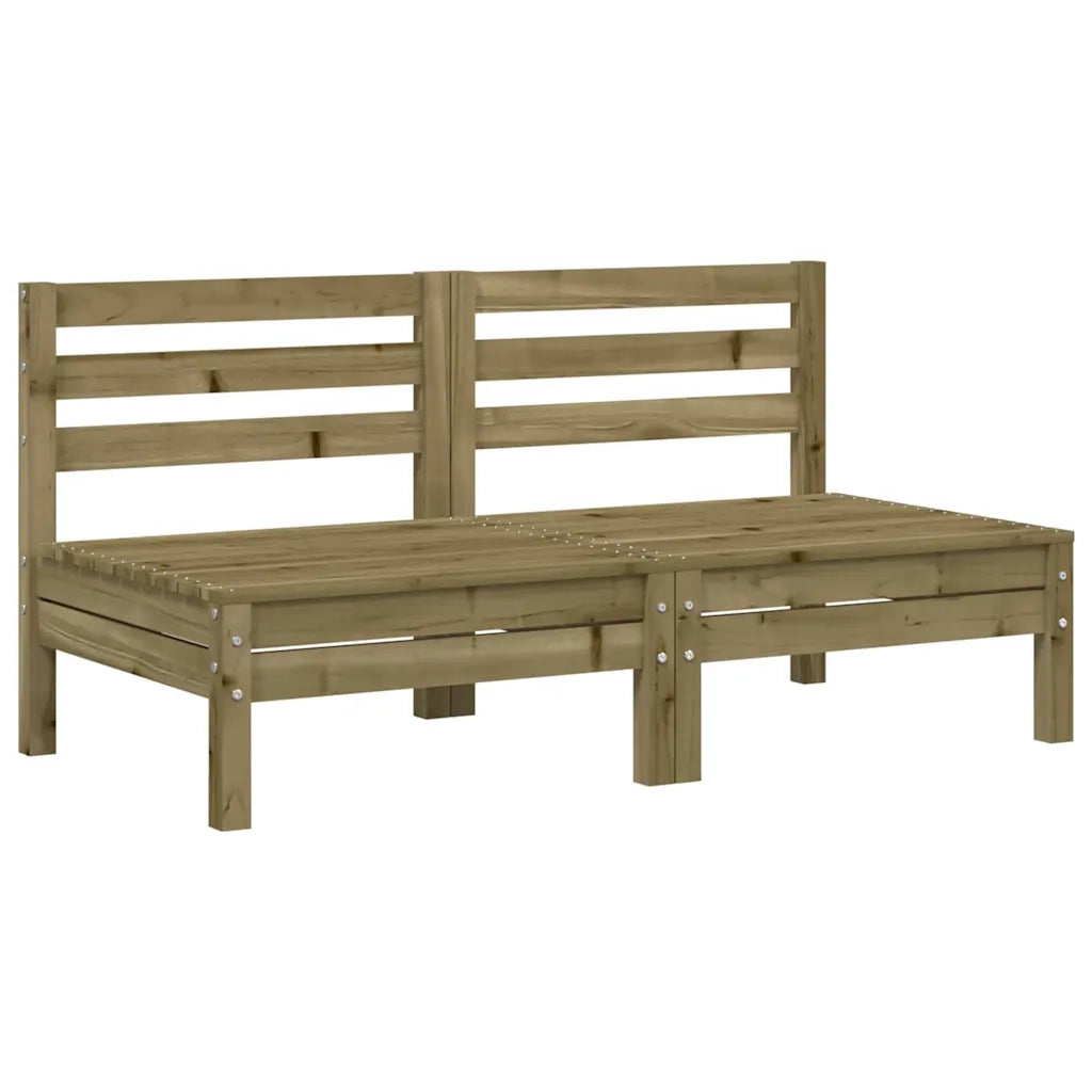 Divano da esterno-Divani Senza Braccioli da Giardino 2pz Legno di Pino Impregnato