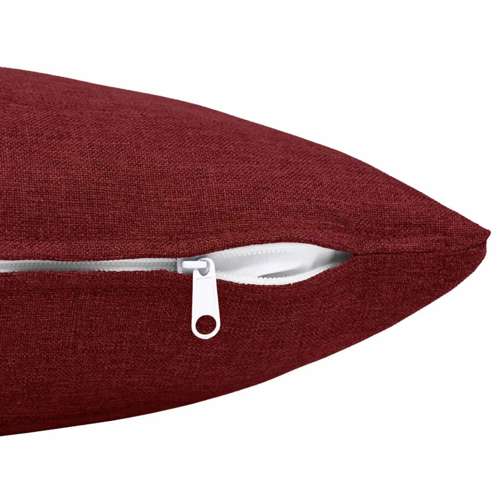 Cuscino con cuscino HEERLEN 2 pz Rosso Vino Tessuto 926410