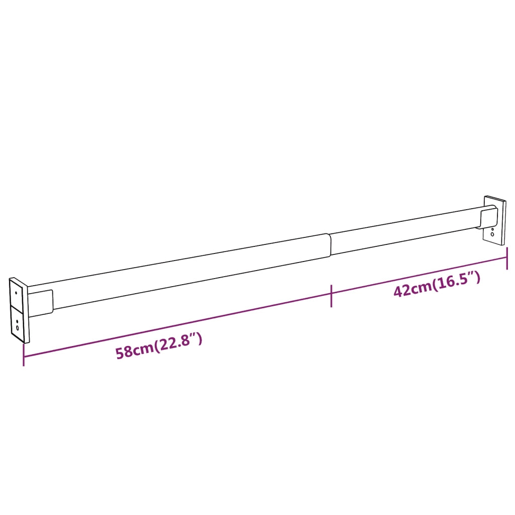 Aste Telescopiche per Armadi 4 pz Argento 58-100 cm CFW3739651
