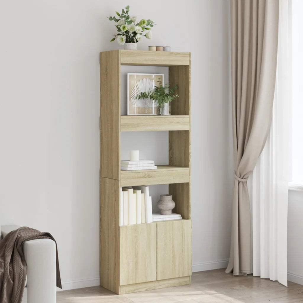 Credenza-Buffet-Armadio da cucina Rovere Sonoma 63x33x180 cm in Truciolato