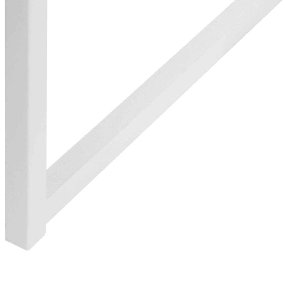 Scrivania da ufficio MDF bianco e gambe in metallo 110 x 50 cm Cassetto Ripiano aperto Scandinavo