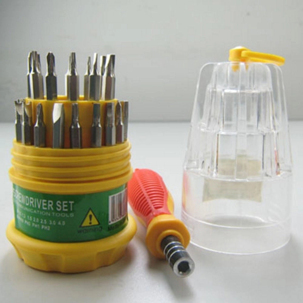 Trade Shop - Set 31 Pezzi Cacciaviti Torx Di Precisione Intercambiabili Orologi Pc -