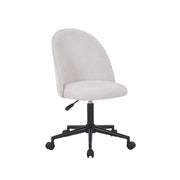 Sedia da ufficio con rotelle in tessuto, beige
