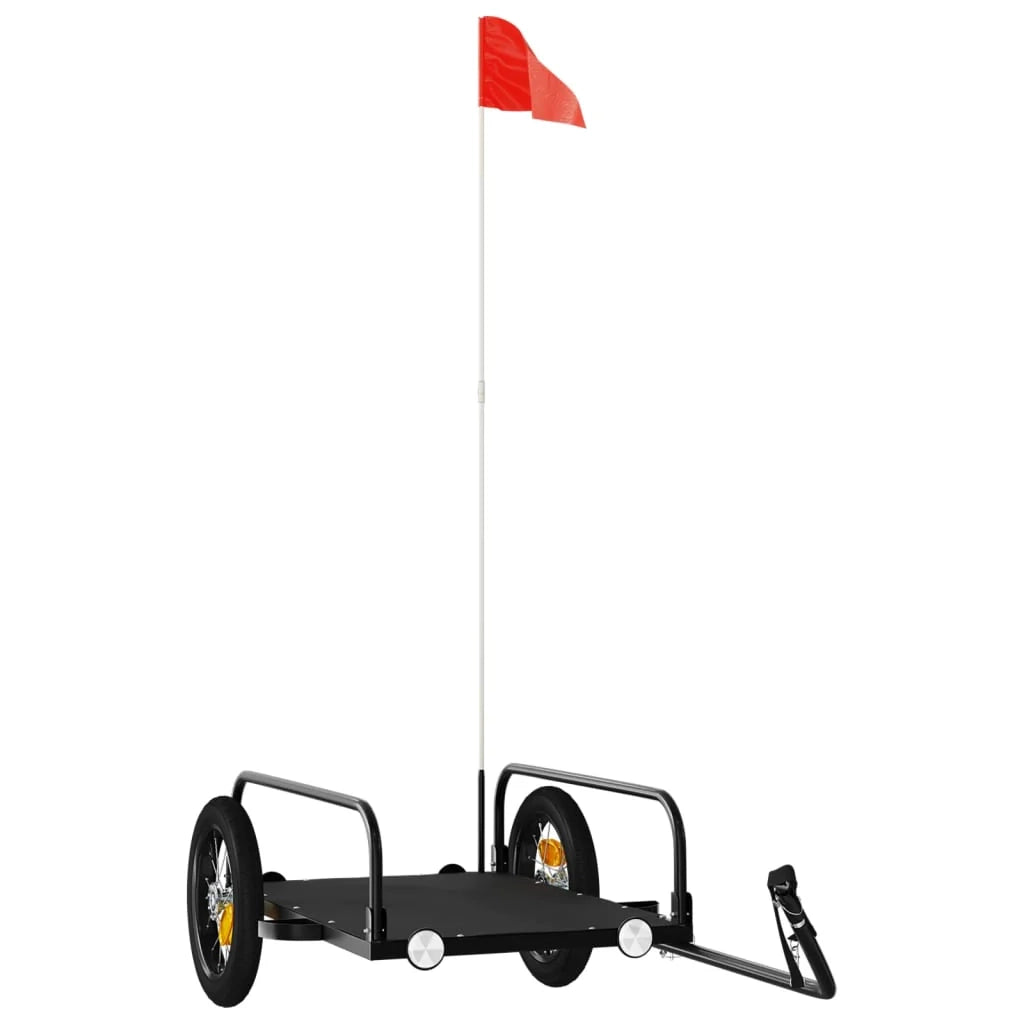 Rimorchio/carrello per il trasporto di biciclette 122 x 53 x 31 cm ferro nero 02_0044060