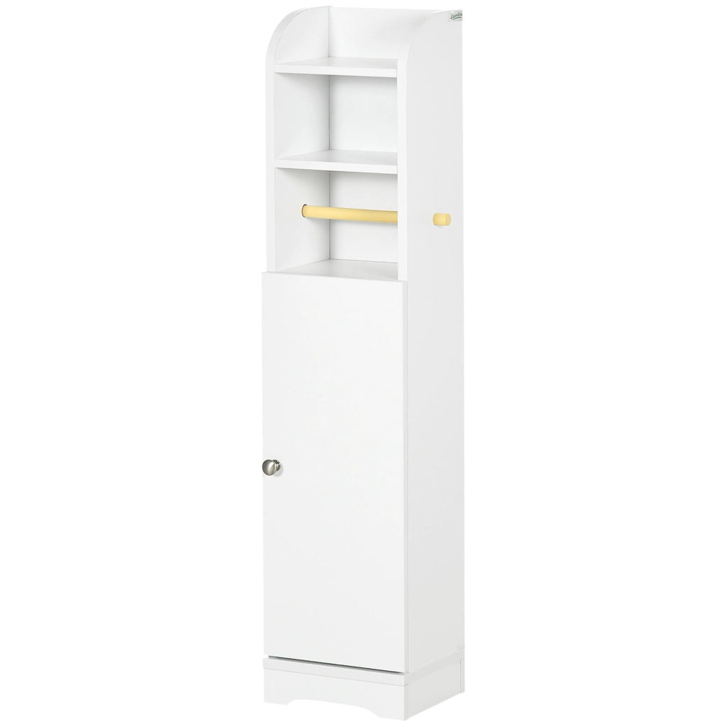 Armadietto Sottolavabo con Portarotoli ¨C Zephmum ¨C Bianco 23x18x100 cm