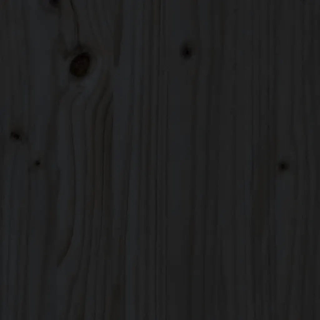 Giroletto in Legno Massello Nero 75x190 cm Small Single