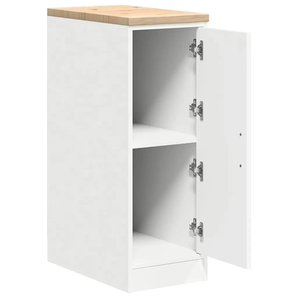 Armadietto da Garage Bianco 30x51x85 cm Legno Massello di Pino CFW3205159