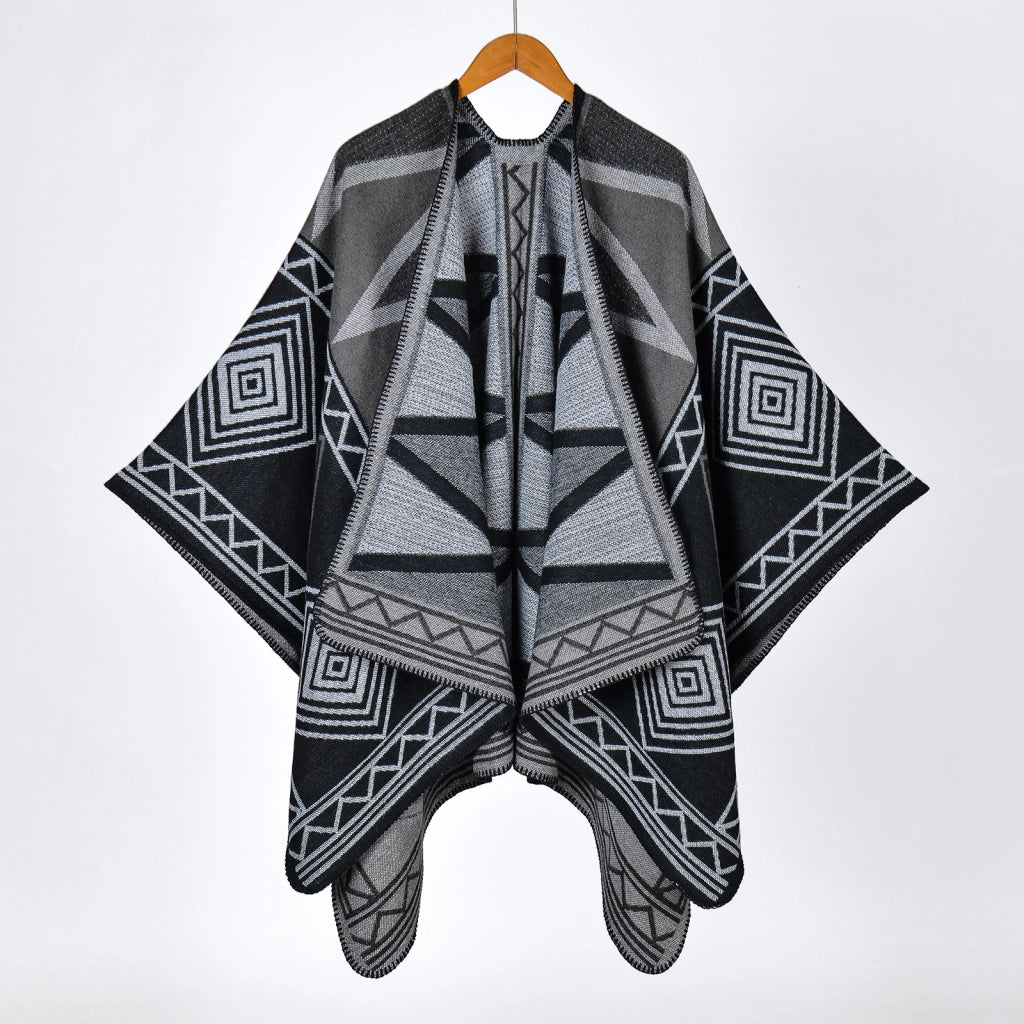 Sciarpa da donna spessa e calda in jacquard stile retr¨°, alla moda.