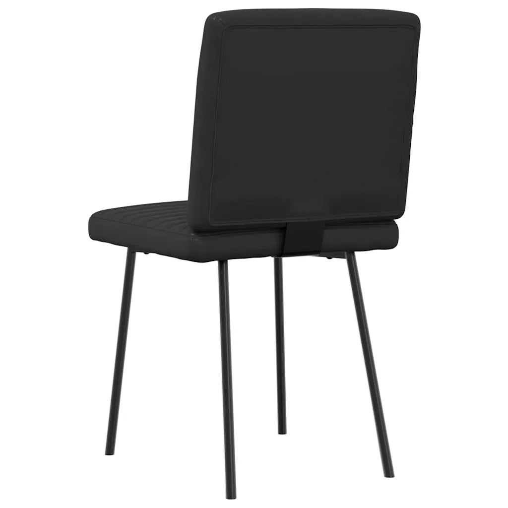 Sedie da Pranzo 2 pz Nere in Similpelle