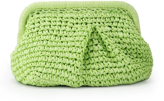 Portamonete a Clutch con Tessuto Stro per Donna Clutch a Tessuto Stro Borsa da Spalla per Donna Borsa da Spiaggia per Donna con Tessuto Stro
