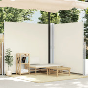 Tenda da Sole Due Lati Retrattile per Patio 170x600 cm Crema 48467