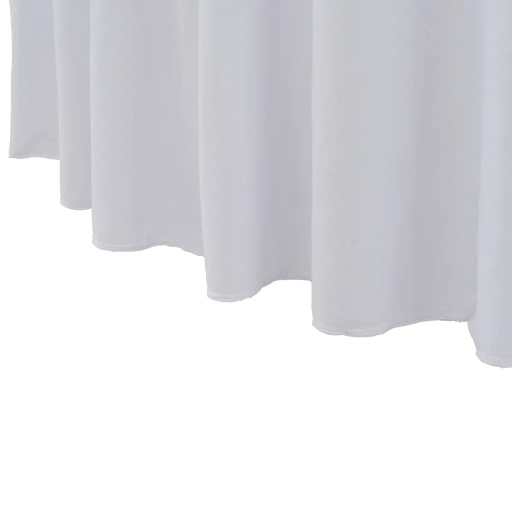 Copertura Elastica per Tavolo con Gonna 2 pz 150x74 cm Bianco 133582
