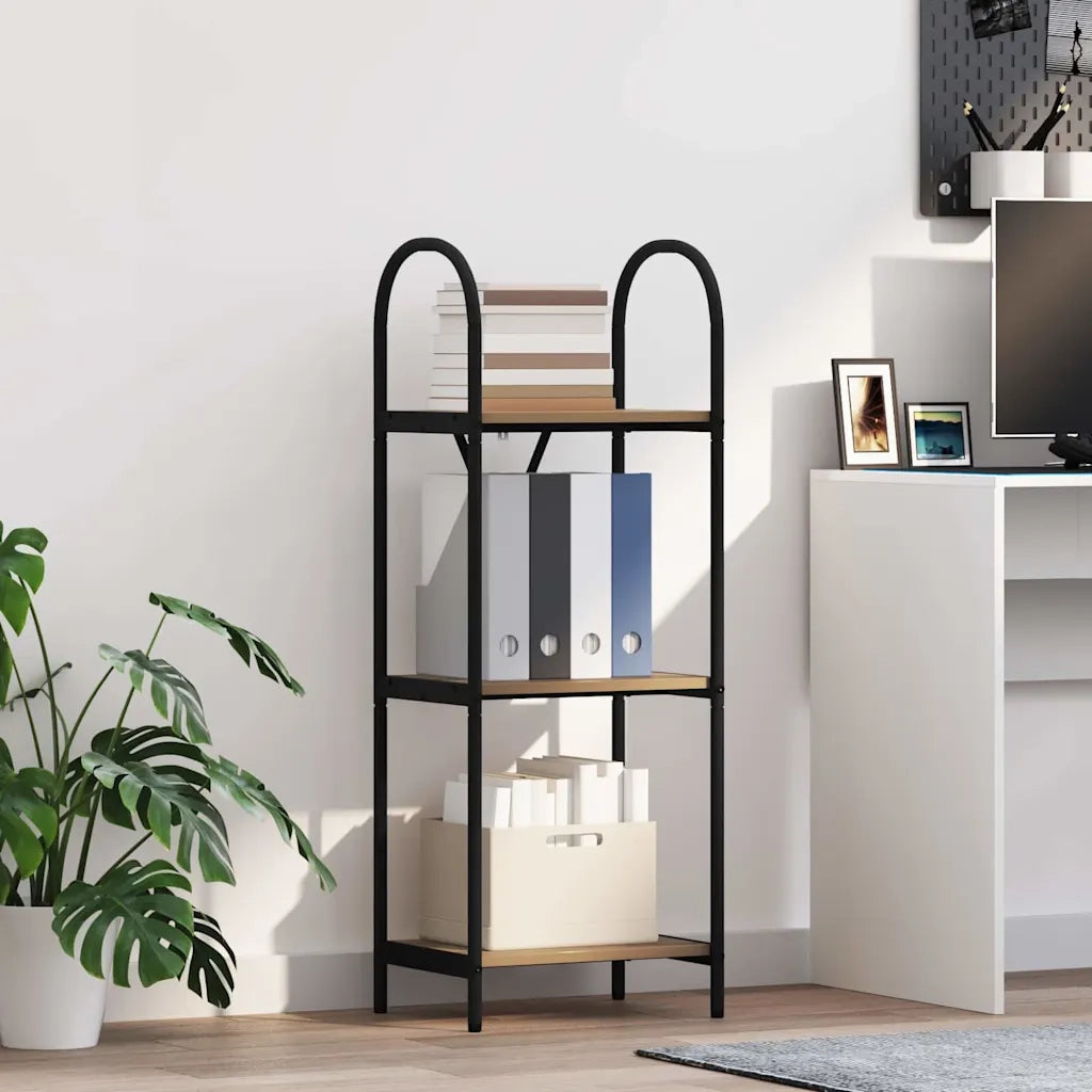 Libreria-Scaffale per Libri-Mobile di Stoccaggio Rovere artigianale 40 x 30 x 109 cm Legno multistrato 808819