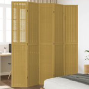 Divisorio Ambienti | Divider per stanze | Paravento 5 Pannelli Marrone Legno Massello Paulownia