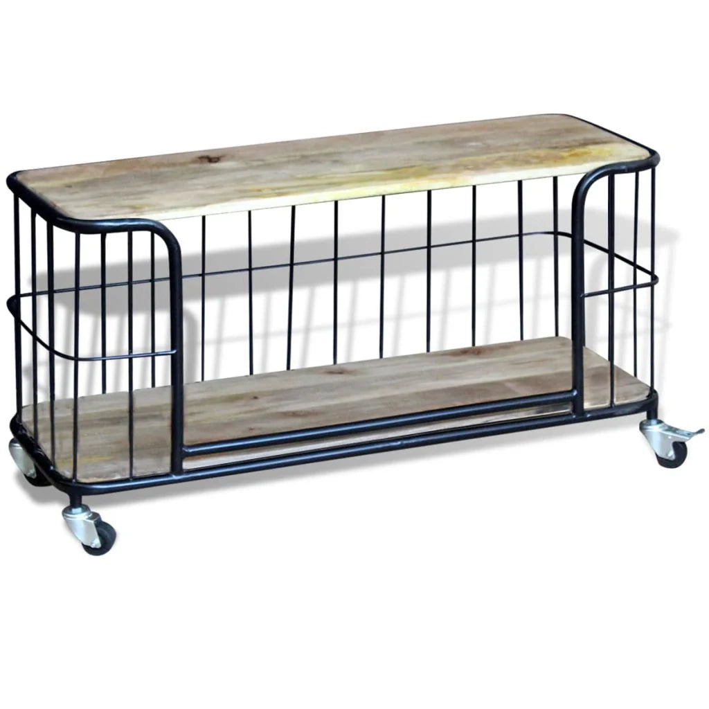 Mobile TV/credenza di design pratico 100 cm legno massello di mango 2502260