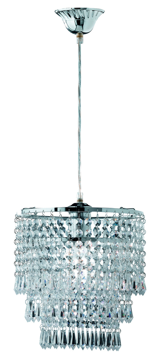 Lampada a Sospensione da Interno  E27 in Metallo Cromo