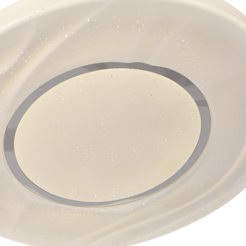 Plafoniera LED Tenaro bianca tonda 26cm 12W effetto stelle