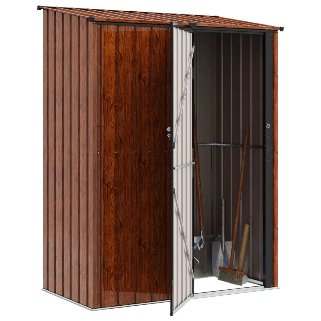 Casette da giardino Marrone 153,5 x 86 x 200 cm Metallo 42011300